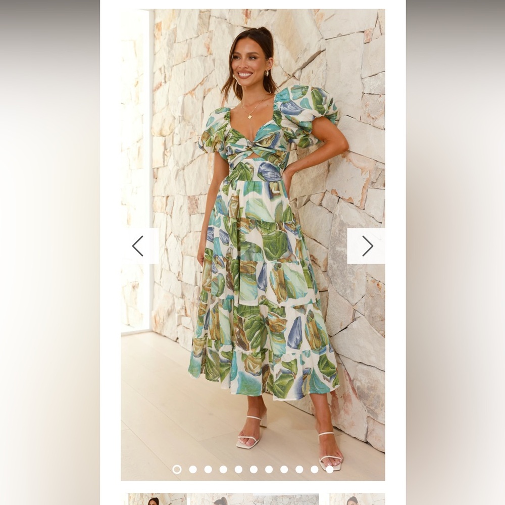 Floral Puff Sleeve Maxi Dress